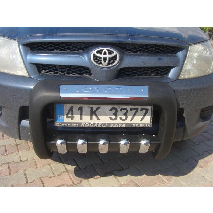BullBar fata Toyota Hilux 06-09 - ARP ATLAS, Negru - Chrome - imagine 2