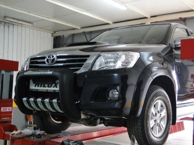 BullBar fata Toyota Hilux Vigo 12-14 - ARP ATLAS, Negru - Chrome - imagine 4
