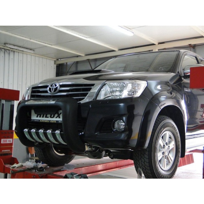 BullBar fata Toyota Hilux Vigo 12-14 - ARP ATLAS, Negru - Chrome - imagine 4