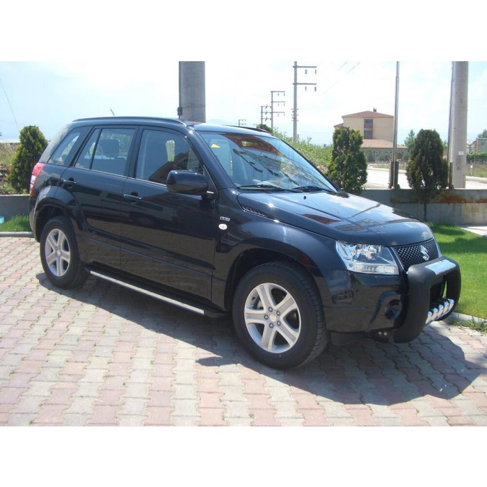 BullBar fata Suzuki Grand Vitara 5 usi 06-09 - ARP ATLAS, Negru - Chrome - imagine 2