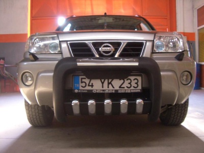 BullBar fata Nissan X-Trail 02-07 - ARP ATLAS, Negru - Chrome - imagine 2