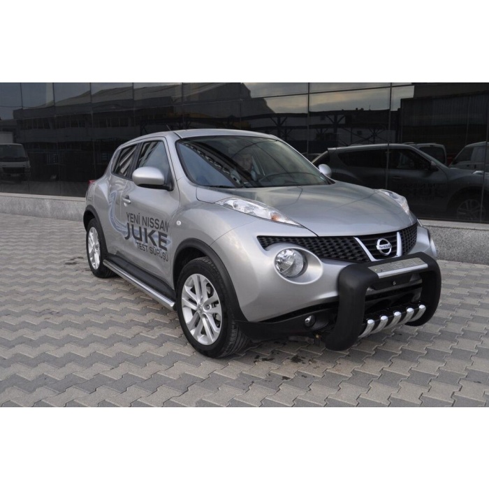 BullBar fata Nissan Juke 10-Prezent - ARP ATLAS, Negru - Chrome - imagine 3