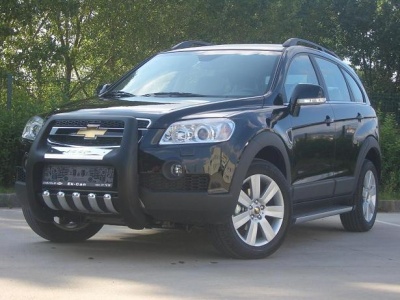 BullBar fata Chevrolet Captiva 06-11 - ARP PASIFIC Negru - Chrome - imagine 2