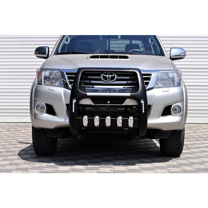BullBar fata Toyota Hilux Vigo 12-14 - ARP TWEN,Negru - Chrome - imagine 2