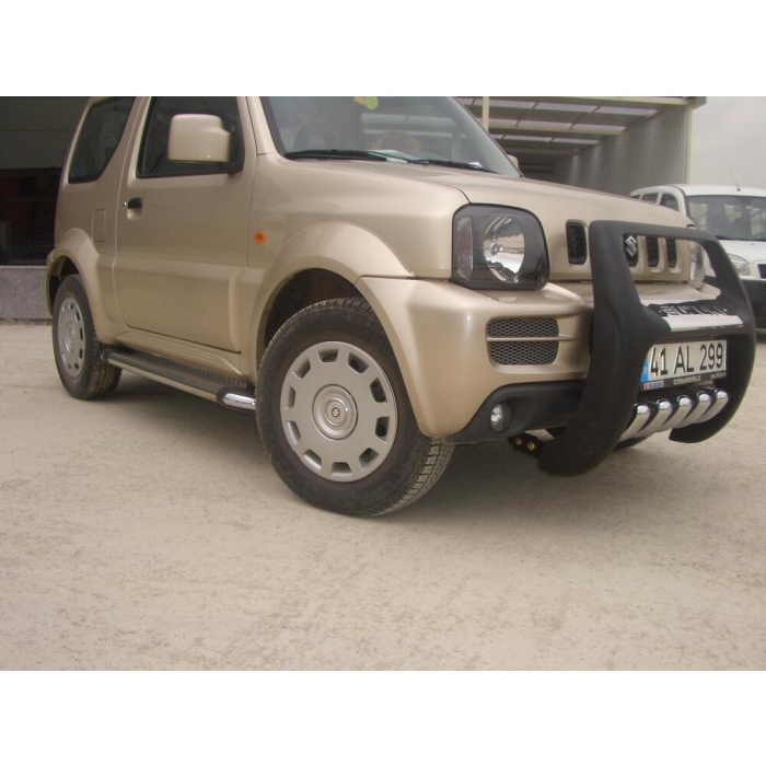 BullBar fata Suzuki Jimny 04-Prezent - ARP PASIFIC Negru - Chrome - imagine 2