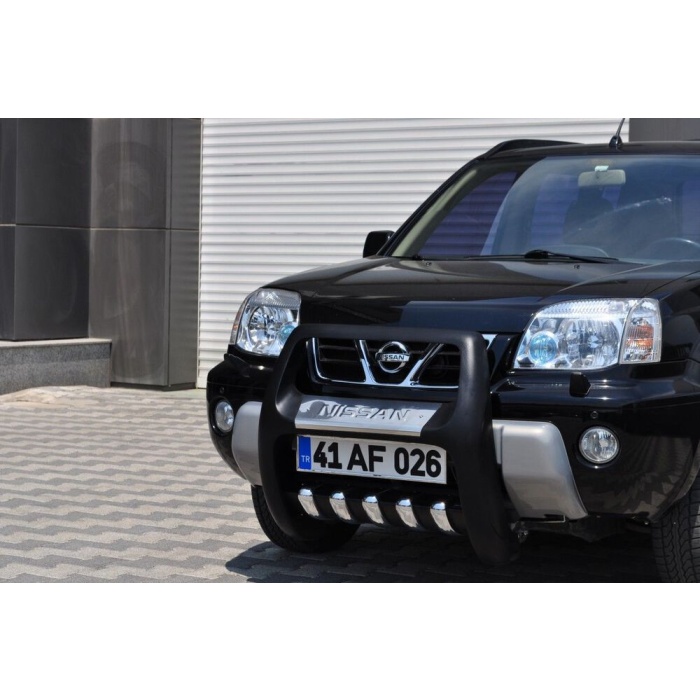 BullBar fata Nissan X-Trail 02-07 - ARP PASIFIC Negru - Chrome - imagine 4