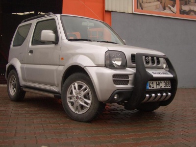 BullBar fata Suzuki Jimny 04-Prezent - ARP PASIFIC Negru - Chrome - imagine 4