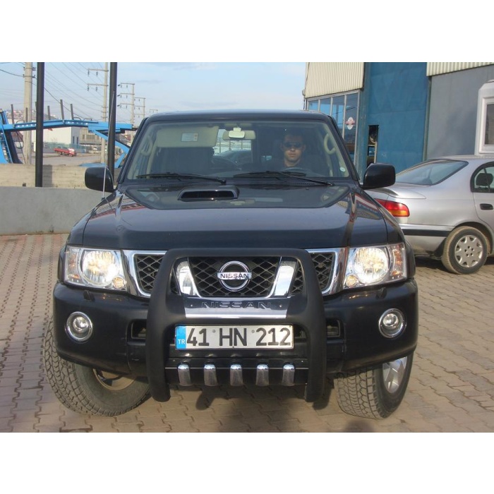 BullBar fata Nissan Patrol 01-06 - ARP PASIFIC Negru - Chrome - imagine 2