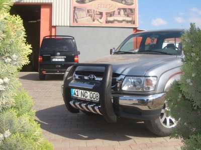 BullBar fata Toyota Hilux 96-05 - ARP PASIFIC Negru - Chrome - imagine 4