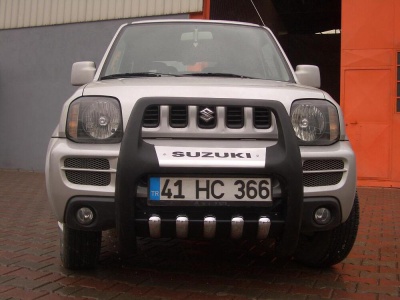 BullBar fata Suzuki Jimny 04-Prezent - ARP PASIFIC Negru - Chrome