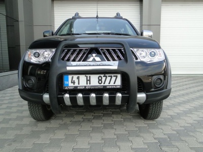 BullBar fata Mitsubishi L200 Triton 10-14 - ARP PASIFIC Negru - Chrome - imagine 2