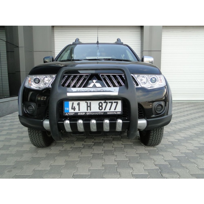 BullBar fata Mitsubishi L200 Triton 10-14 - ARP PASIFIC Negru - Chrome - imagine 2