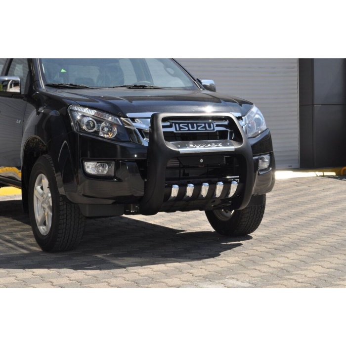 BullBar fata Isuzu DMAX 12-Prezent - ARP PASIFIC Negru - Chrome - imagine 2