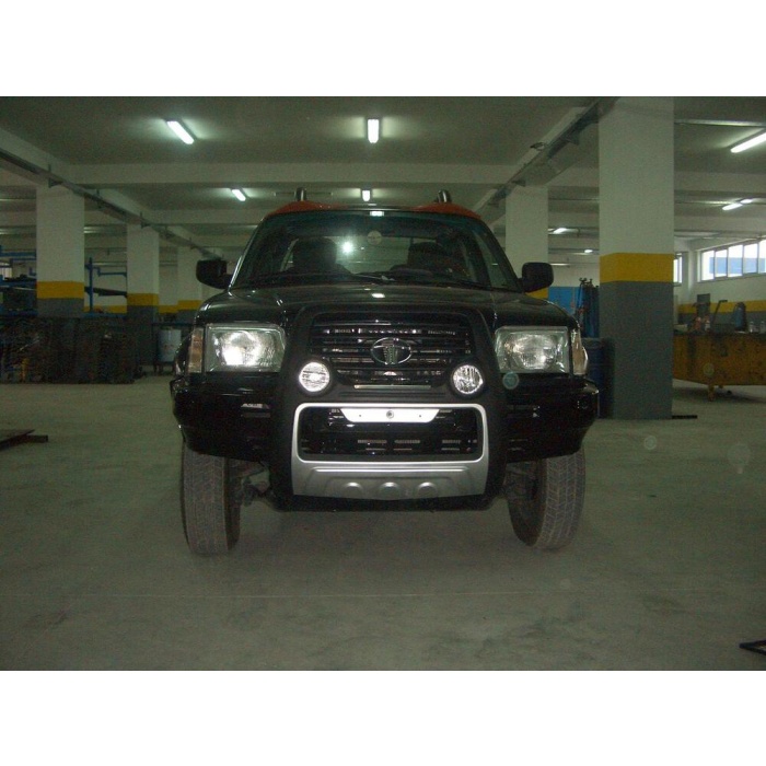 BullBar fata Tata Telcoline 02-07 - ARP ATLANTIC Negru - Chrome, proiectoare de ceata - imagine 3