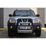 BullBar fata Nissan Skystar 97-05 - ARP ATLANTIC Negru - Chrome, proiectoare de ceata