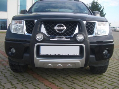 BullBar fata Nissan Navara 06-09 - ARP ATLANTIC Negru - Chrome, proiectoare de ceata - imagine 6