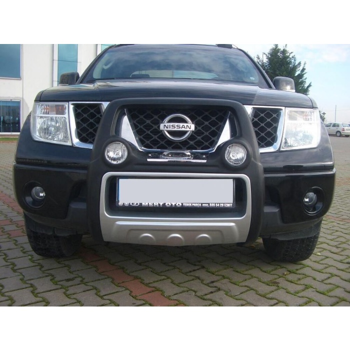 BullBar fata Nissan Navara 06-09 - ARP ATLANTIC Negru - Chrome, proiectoare de ceata - imagine 6