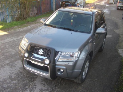 BullBar fata Suzuki Grand Vitara 5usi 06-09 - ARP ATLANTIC Negru - Chrome, proiectoare de ceata - imagine 4