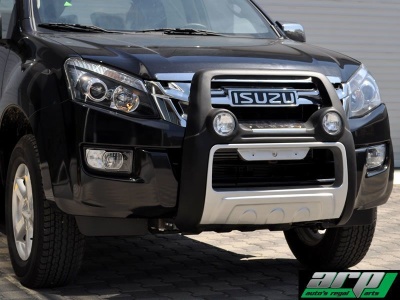 BullBar fata Isuzu D-MAX 12-Prezent - ARP ATLANTIC Negru - Chrome, proiectoare de ceata - imagine 3