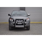 BullBar fata Ford Ranger 12-13 - ARP ATLANTIC Negru - Chrome, proiectoare de ceata
