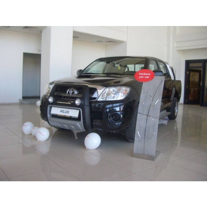 BullBar fata Toyota Hilux Vigo 10-11 - ARP ATLANTIC Negru - Chrome, proiectoare de ceata - imagine 4