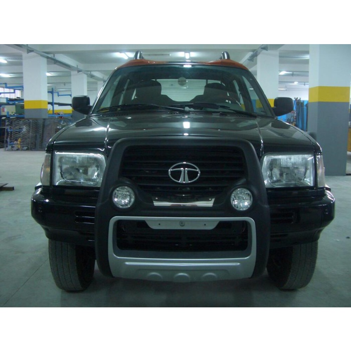 BullBar fata Tata Telcoline 02-07 - ARP ATLANTIC Negru - Chrome, proiectoare de ceata - imagine 5