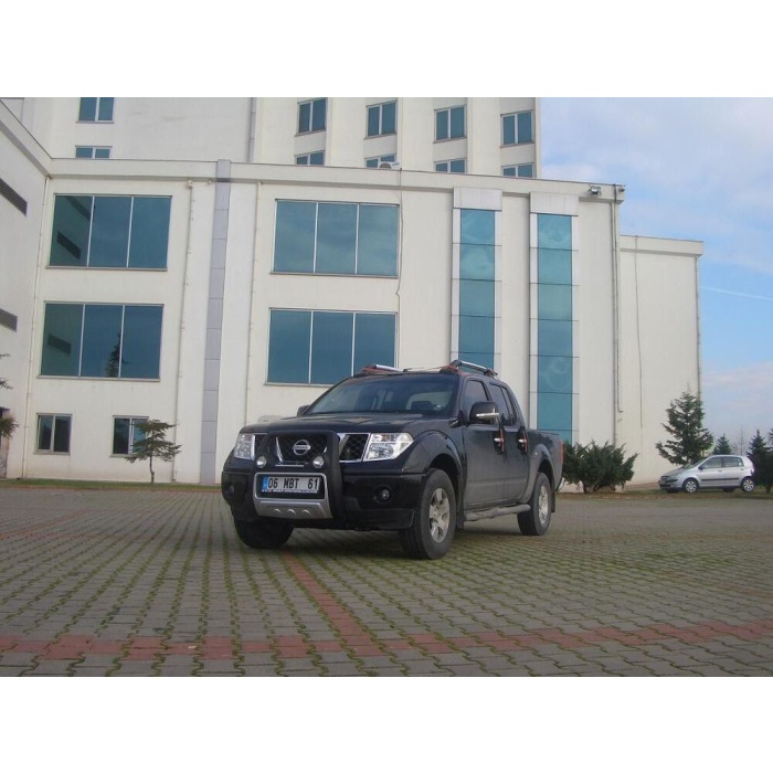 BullBar fata Nissan Navara 06-09 - ARP ATLANTIC Negru - Chrome, proiectoare de ceata - imagine 3