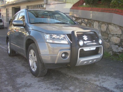 BullBar fata Suzuki Grand Vitara 5usi 06-09 - ARP ATLANTIC Negru - Chrome, proiectoare de ceata - imagine 2