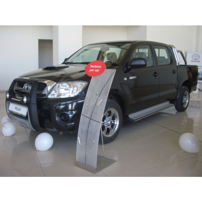 BullBar fata Toyota Hilux Vigo 10-11 - ARP ATLANTIC Negru - Chrome, proiectoare de ceata - imagine 3