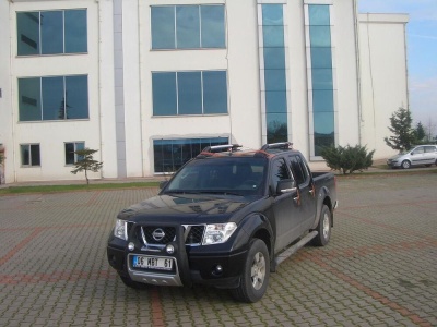BullBar fata Nissan Navara 06-09 - ARP ATLANTIC Negru - Chrome, proiectoare de ceata - imagine 2