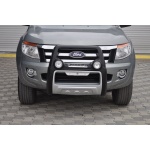 BullBar fata Ford Ranger 12-13 - ARP ATLANTIC Negru - Chrome, proiectoare de ceata - imagine 3