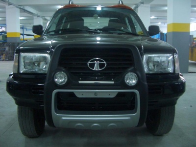 BullBar fata Tata Telcoline 02-07 - ARP ATLANTIC Negru - Chrome, proiectoare de ceata - imagine 6