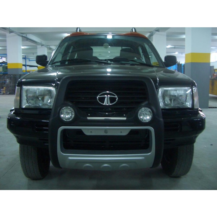 BullBar fata Tata Telcoline 02-07 - ARP ATLANTIC Negru - Chrome, proiectoare de ceata - imagine 6