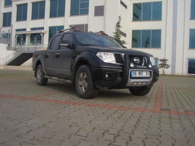 BullBar fata Nissan Navara 06-09 - ARP ATLANTIC Negru - Chrome, proiectoare de ceata - imagine 4