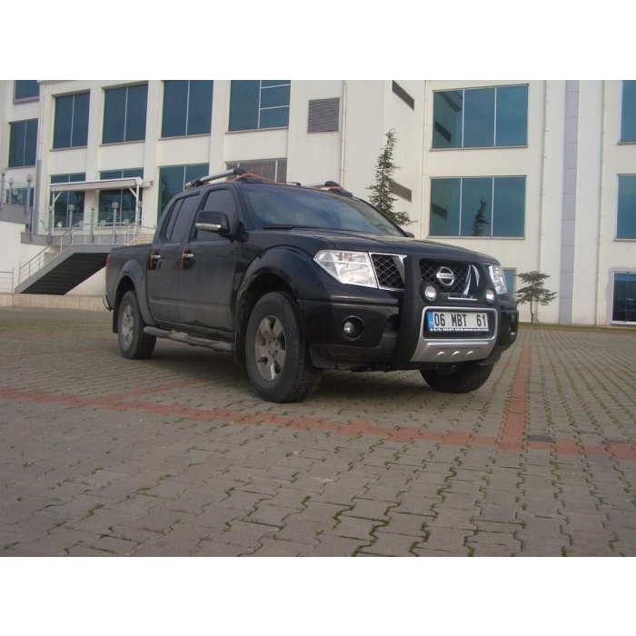BullBar fata Nissan Navara 06-09 - ARP ATLANTIC Negru - Chrome, proiectoare de ceata - imagine 4