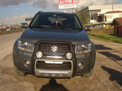 BullBar fata Suzuki Grand Vitara 5usi 06-09 - ARP ATLANTIC Negru - Chrome, proiectoare de ceata - imagine 6