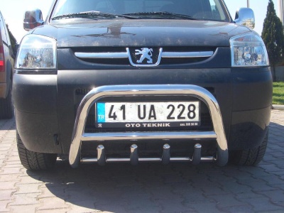 BullBar fata Peugeot Partner 98-07 ┬á- ARP HERON Chrome - imagine 2