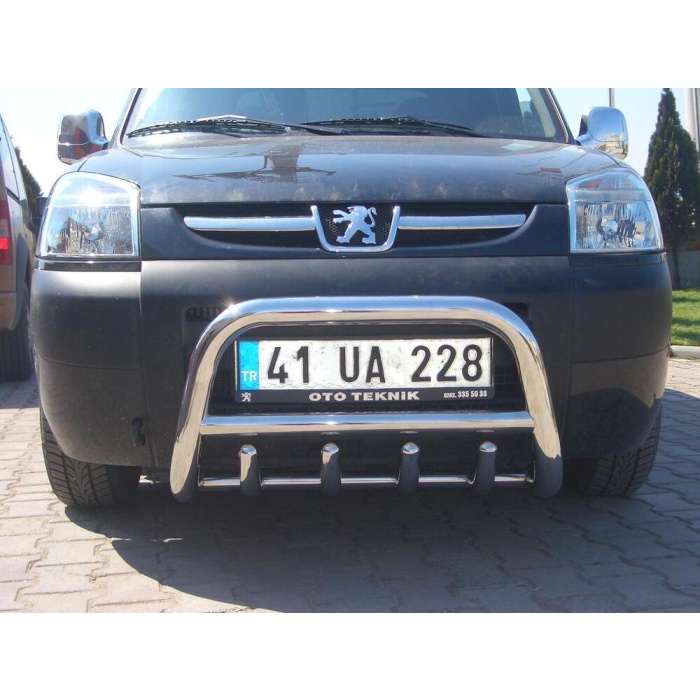 BullBar fata Peugeot Partner 98-07 ┬á- ARP HERON Chrome - imagine 2