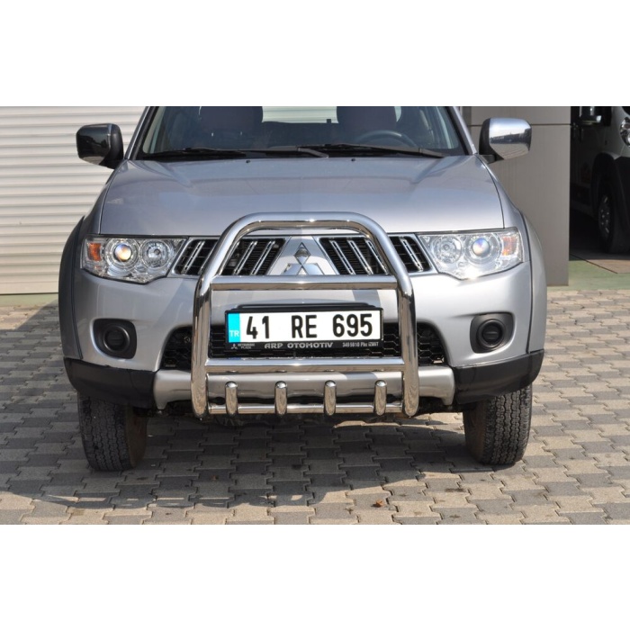 BullBar fata Mitsubishi L200 Triton 10-14 - ARP NERO, Chrome - imagine 2
