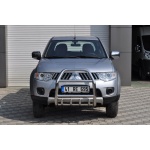 BullBar fata Mitsubishi L200 Triton 10-14 - ARP NERO, Chrome - imagine 4
