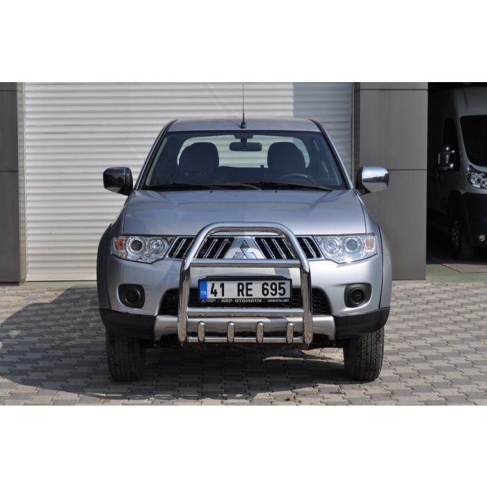 BullBar fata Mitsubishi L200 Triton 10-14 - ARP NERO, Chrome - imagine 4