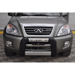 BullBar fata Chery Tiggo 08-11 ┬á- ARP WINBO, Negru - Chrome - imagine 3
