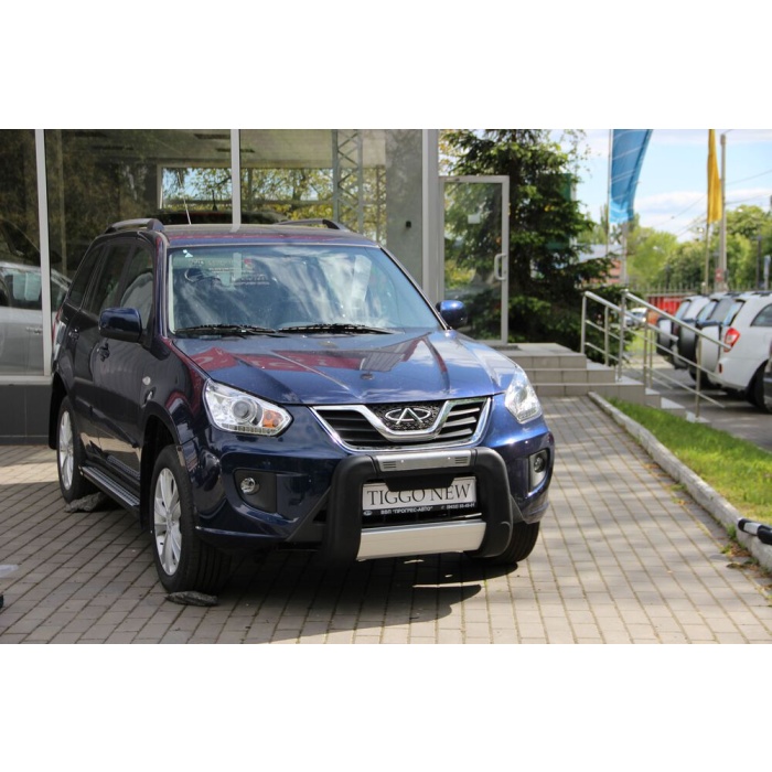 BullBar fata Chery Tiggo 12-Prezent ┬á- ARP WINBO, Negru - Chrome - imagine 5
