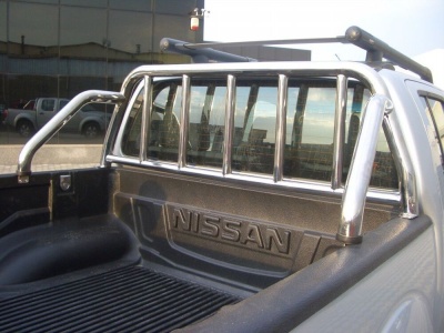 Rollbar Nissan Navara 06-09 din otel inoxidabil - ARP SEAMAN, chrome - imagine 3