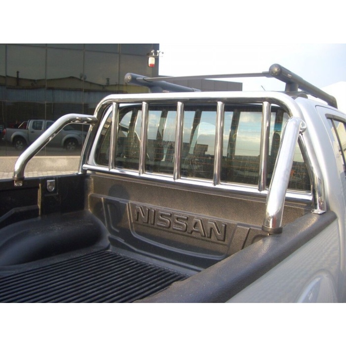 Rollbar Nissan Navara 06-09 din otel inoxidabil - ARP SEAMAN, chrome - imagine 3