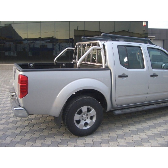 Rollbar Nissan Navara 06-09 din otel inoxidabil - ARP SEAMAN, chrome - imagine 2
