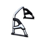 Rollbar Nissan Navara 10-14 din otel inoxidabil - KEKO ARP RIO, chrome cu negru