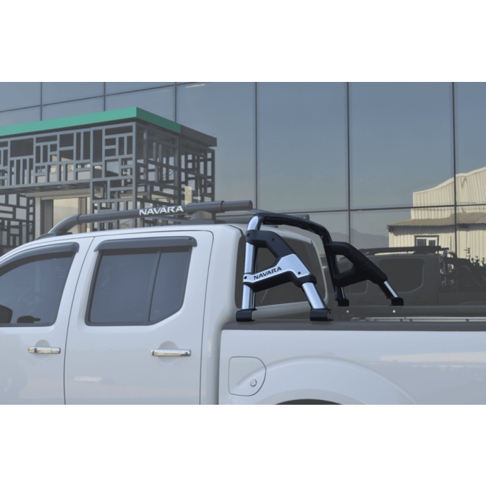 Rollbar Nissan Navara 10-14 din otel inoxidabil - KEKO ARP RIO, chrome cu negru - imagine 4