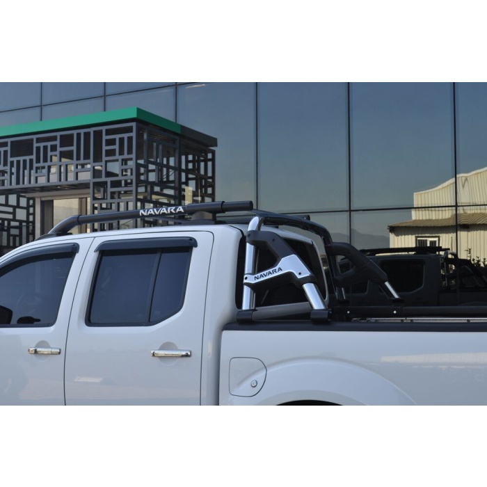 Rollbar Nissan Navara 10-14 din otel inoxidabil - KEKO ARP RIO, chrome cu negru - imagine 3
