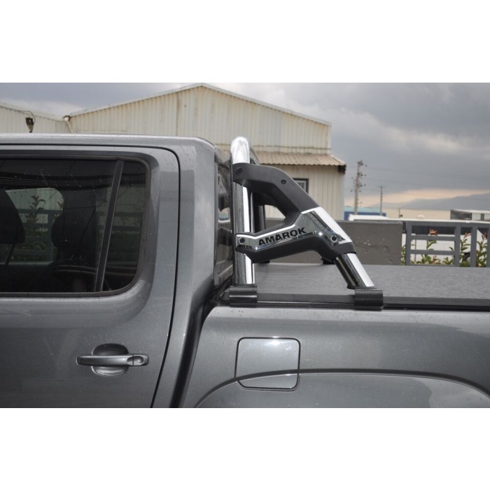 Rollbar Volkswagen Amarok 10-15 din otel inoxidabil - KEKO ARP RIO, chrome cu negru - imagine 12